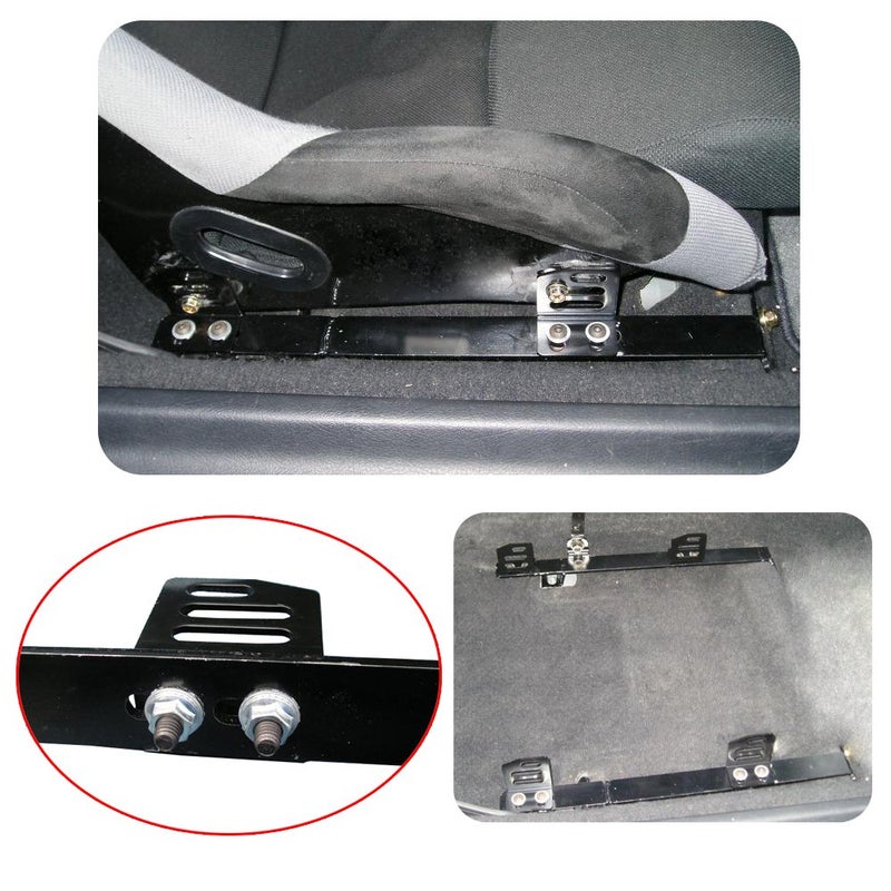 Wsays Universal Super Low Down Side Adjustable Mount Brackets Compatible with RNG Recaro Racing Bride Seat - Image 2